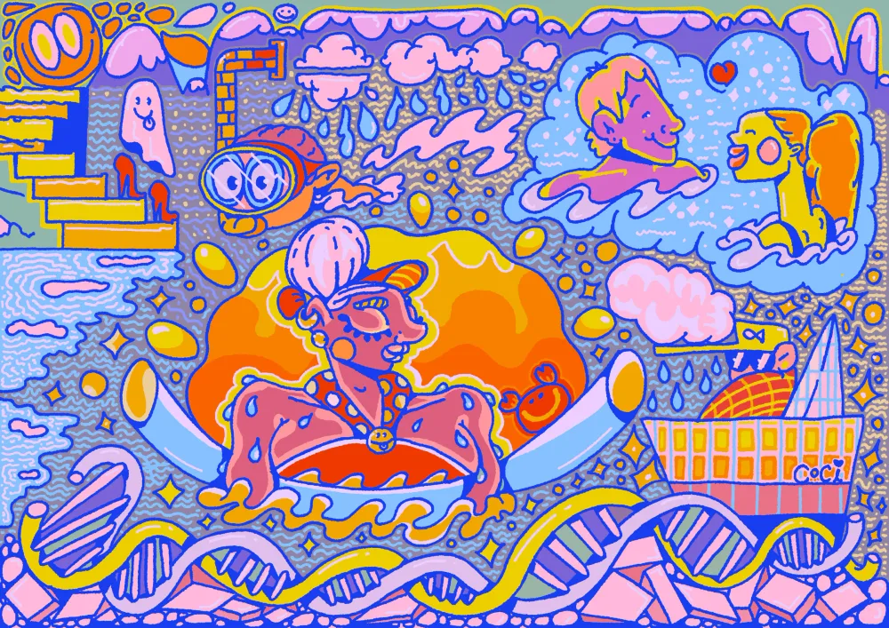 NFT artwork: Falling Asleep in the Sea 🧬💤